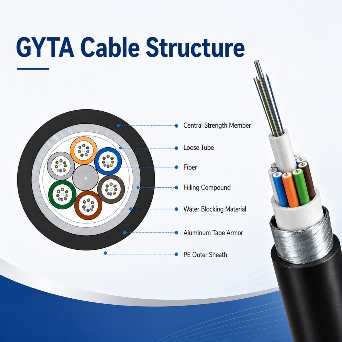 GYTA Outdoor Fiber Optic Cable detail 2