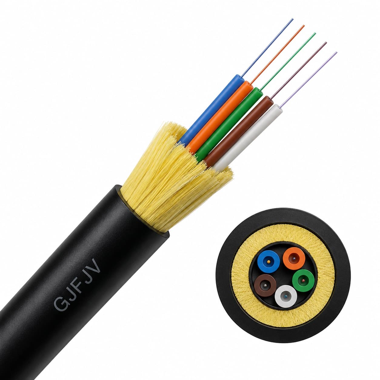 Cable Interior de Fibra Óptica de Buffer Ajustado GJFJV