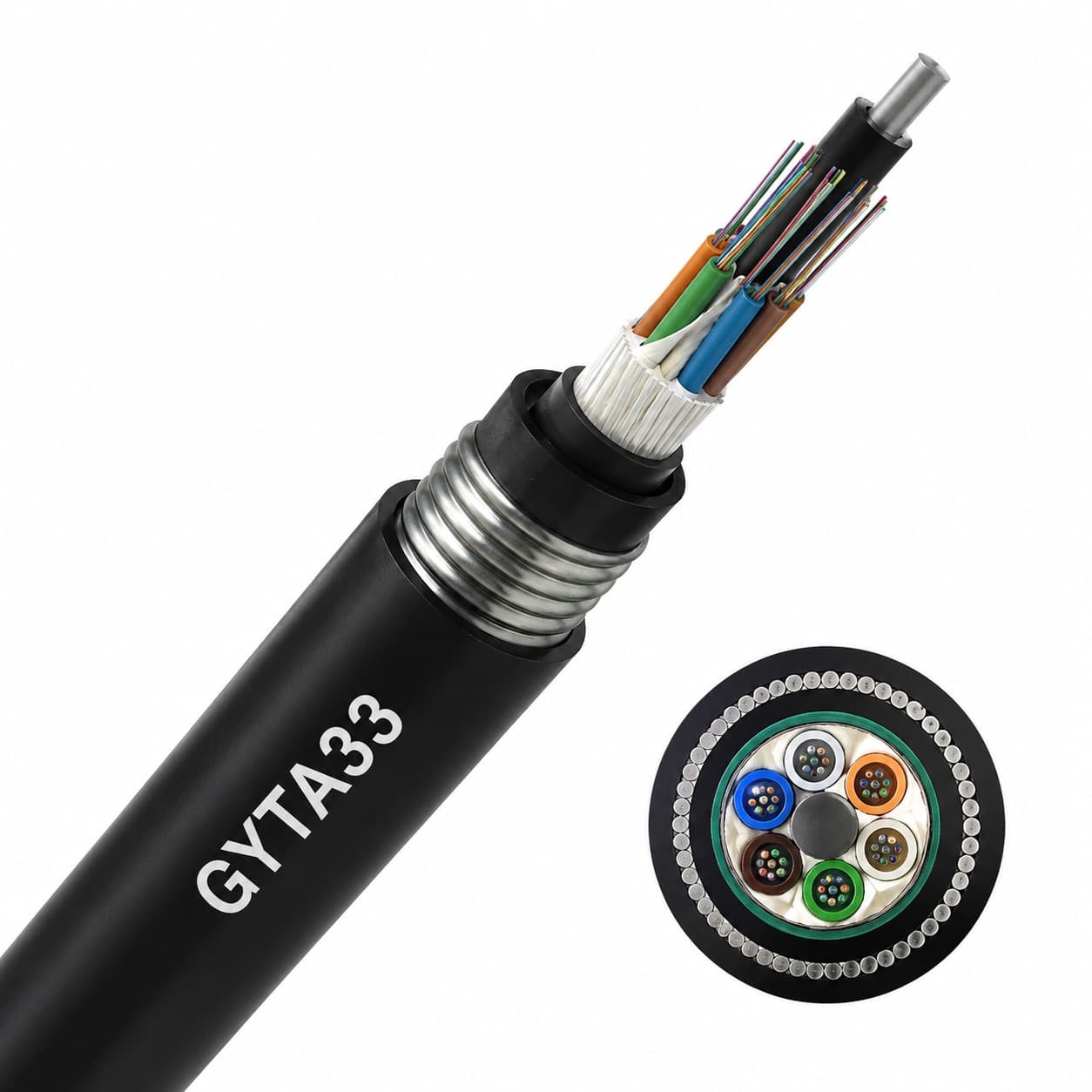 Cable de Fibra Óptica Armado con Alambre de Acero GYTA33